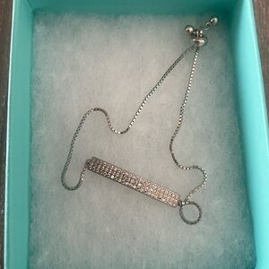Silver Bar Pendant Necklace